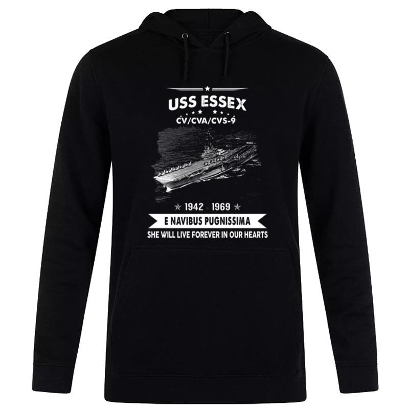 Navy Uss Essex Cv 9 Military Army Hoodie