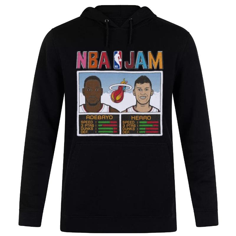 Nba Jam Miami Heat Tyler Herro And Bam Adebayo Hoodie