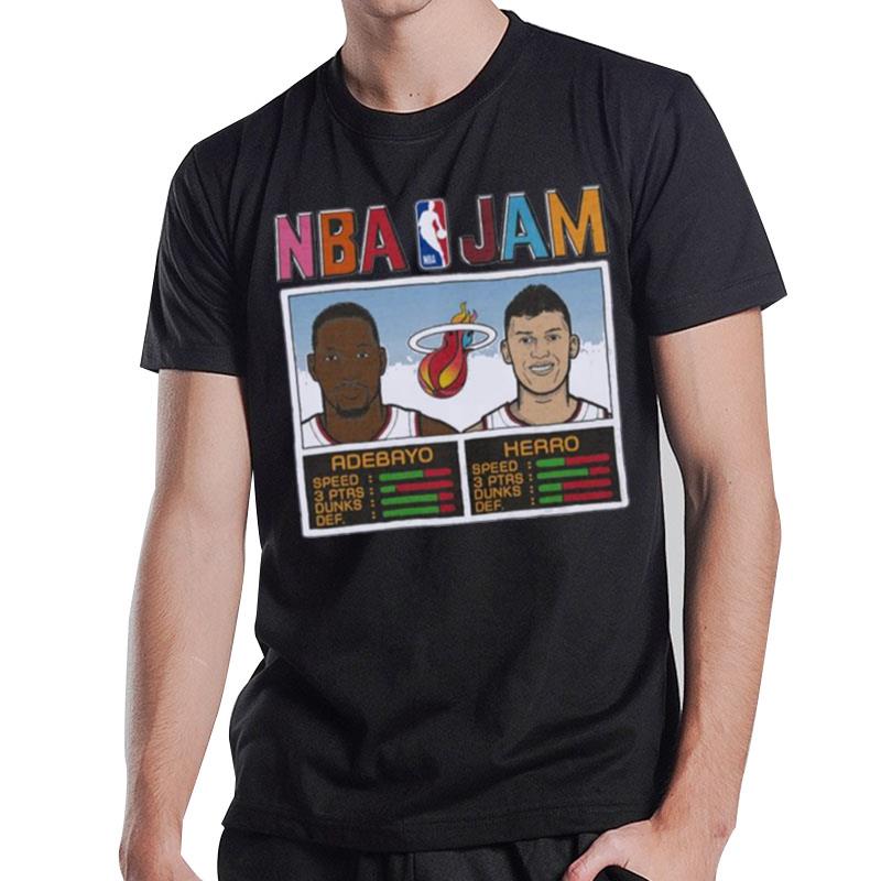 Nba Jam Miami Heat Tyler Herro And Bam Adebayo T-Shirt