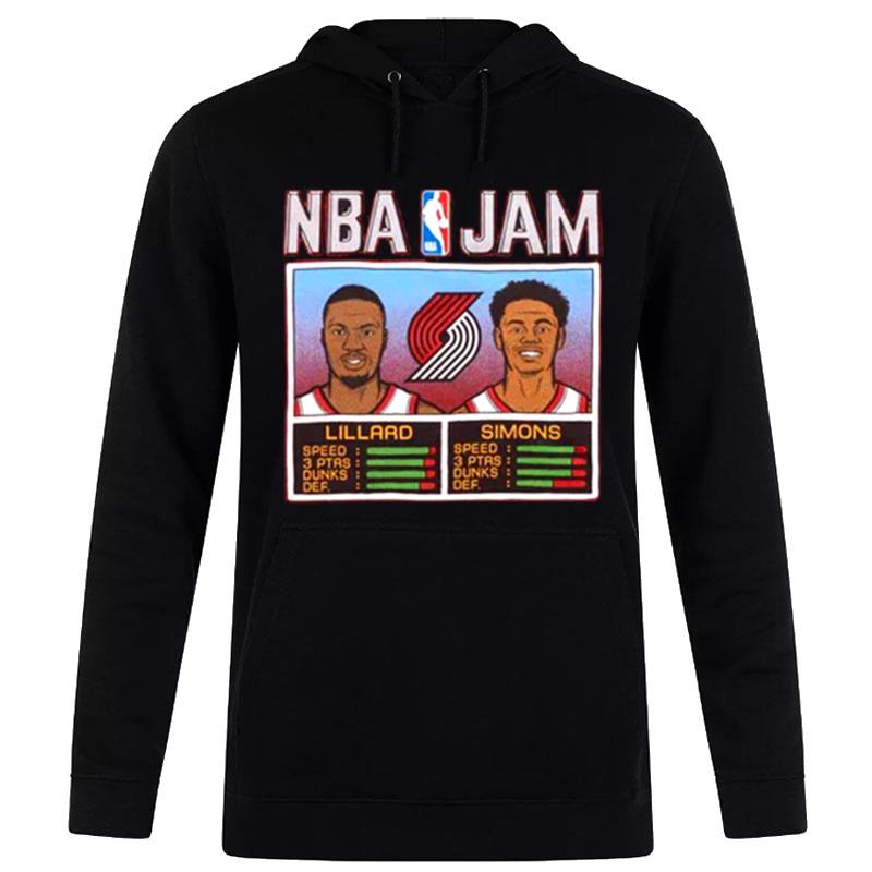 Nba Jam Portland Trail Blazers Lillard And Simons Hoodie