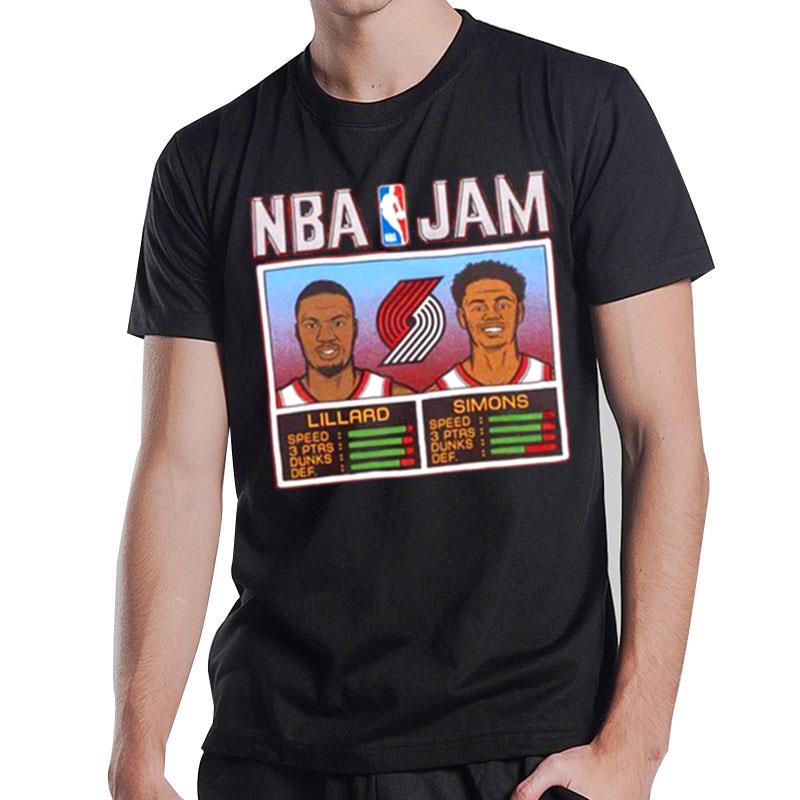 Nba Jam Portland Trail Blazers Lillard And Simons T-Shirt