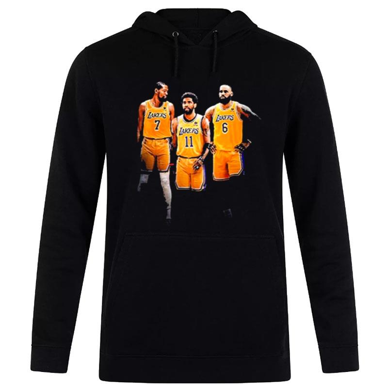 Nba Los Angeles Lakers Lebron James Carmelo Anthony And Malik Monk Hoodie