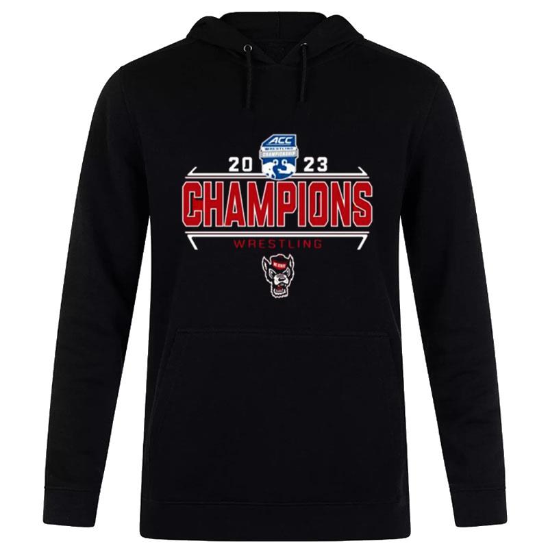 Nc State Wolfpack 2023 Acc Wrestling Tournament Champions Locker Room Hoodie