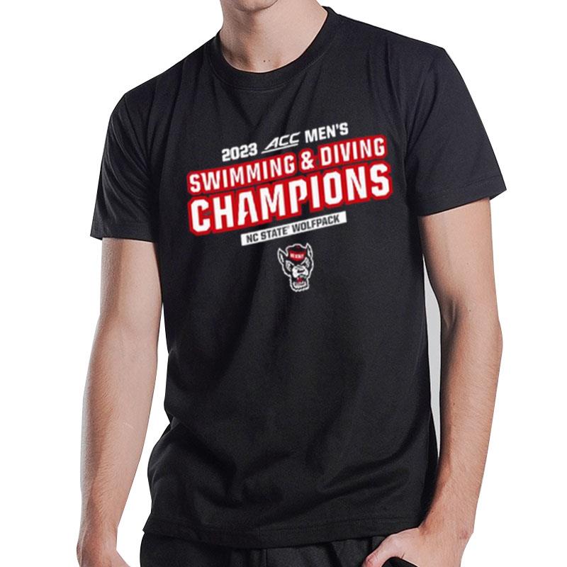 Nc State Wolfpack Swimming And Diving 2023 Acc Champions T-Shirt