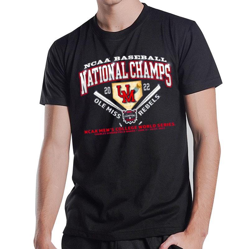 Ncaa Baseball National Champions 2022 Um Ole Miss Rebels Cws T-Shirt