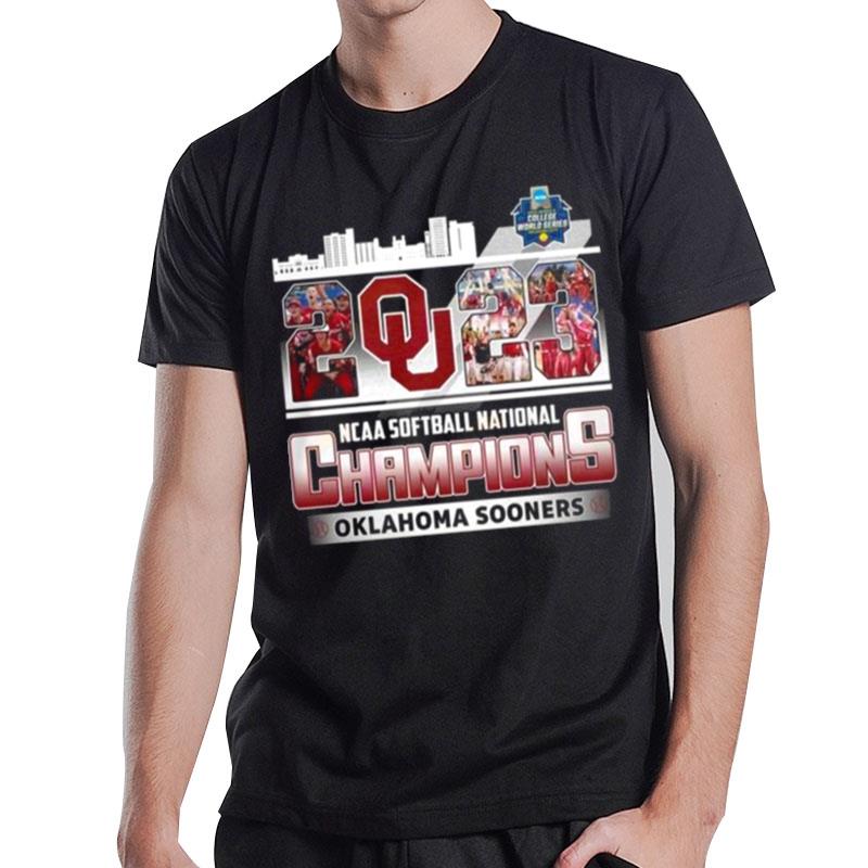 Ncaa Softball National Champions 2023 Oklahoma Sooners Skyline T-Shirt