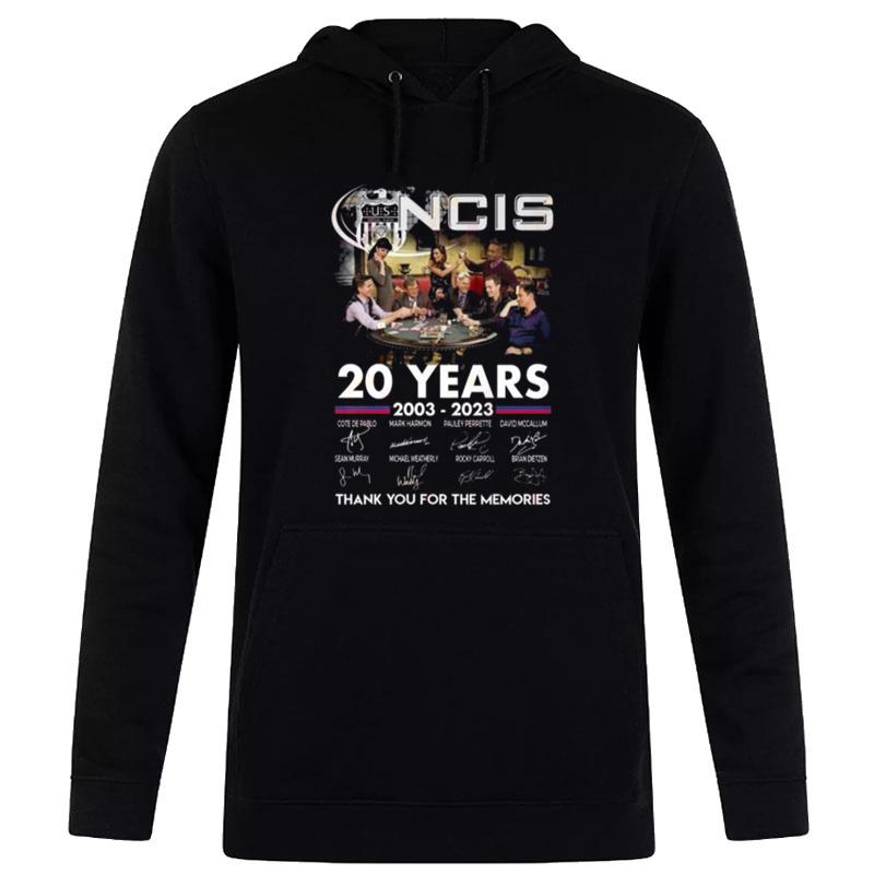 Ncis 20 Years Of 2003 - 2023 Thank You For The Memories Signatures Hoodie