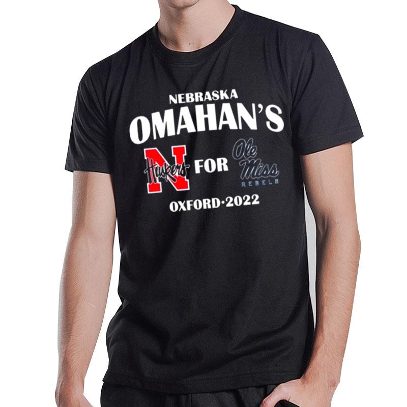 Nebraska Cornhuskers For Ole Miss Rebels Oxford 2022 T-Shirt