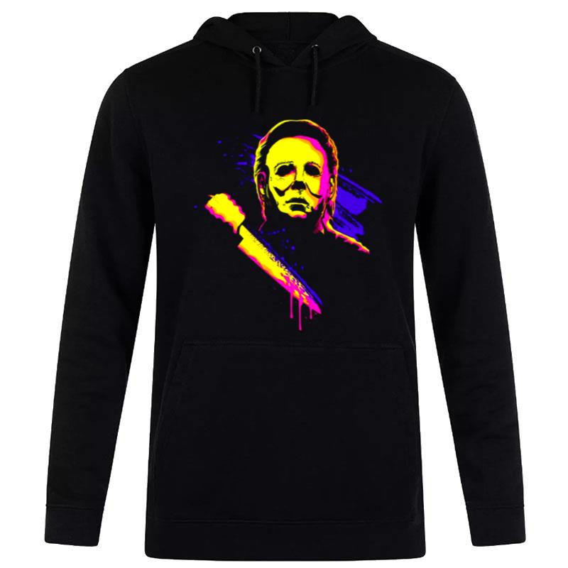 Neon Michael Myers Halloween 80S 90S Horror Hoodie