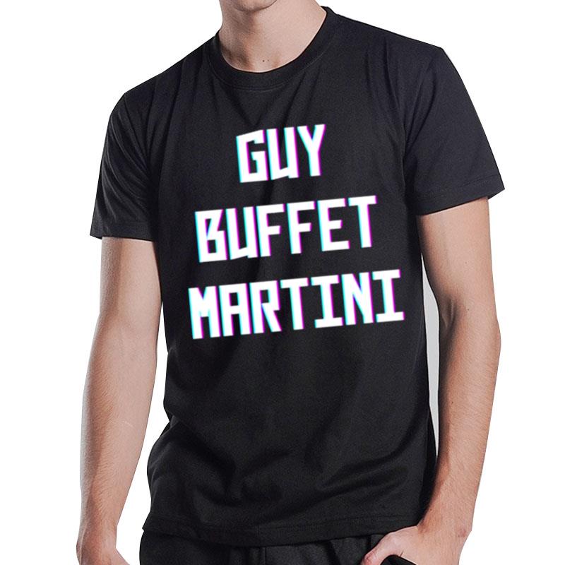 Neon Text Guy Buffet Martini T-Shirt