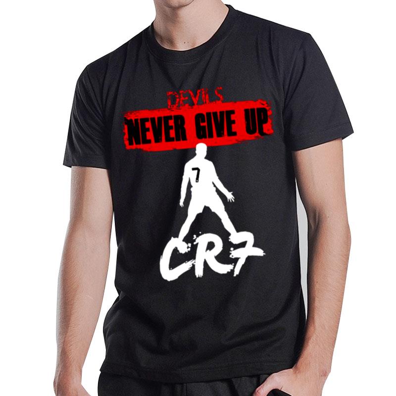 Never Give Up Devils Manchester Utd T-Shirt