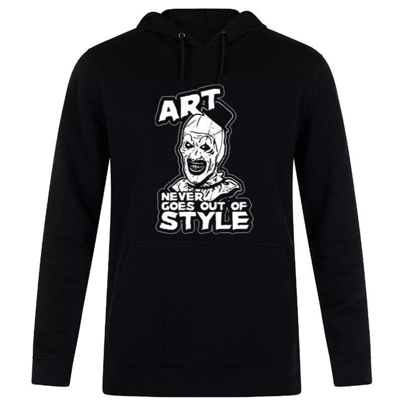 Never Goes Out Of Style Horor Terrifier Film Halloween Retro Vintage Hoodie