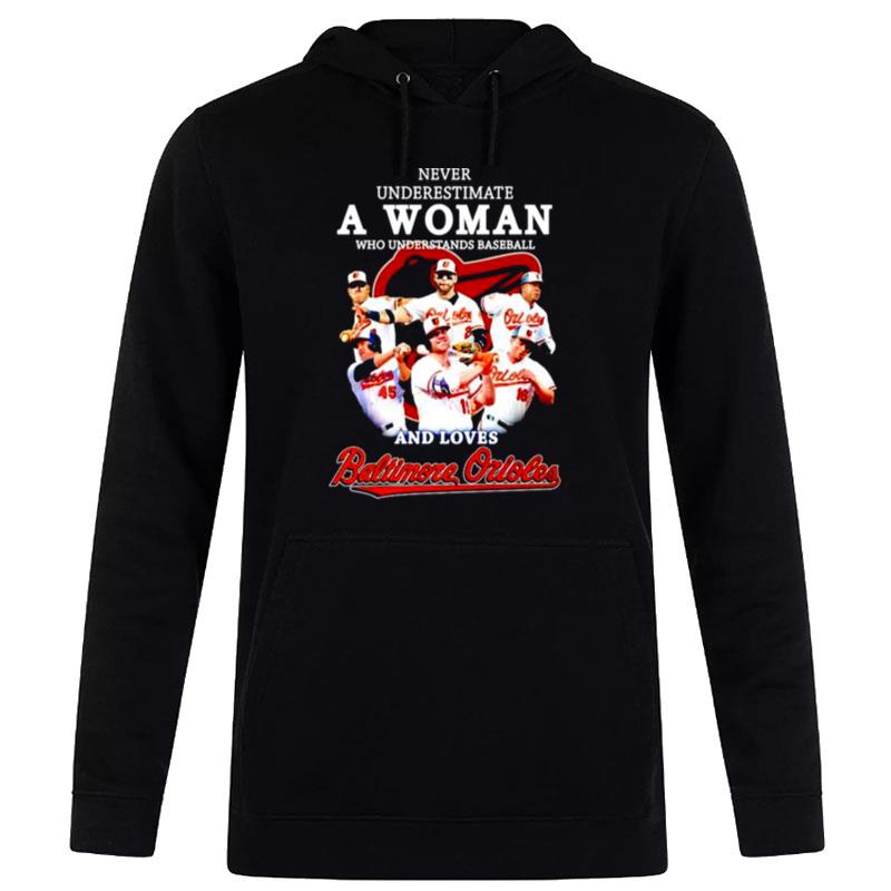 Never Underestimate A Woman Who Understands Baseball And Loves Baltimore Orioles Hoodie