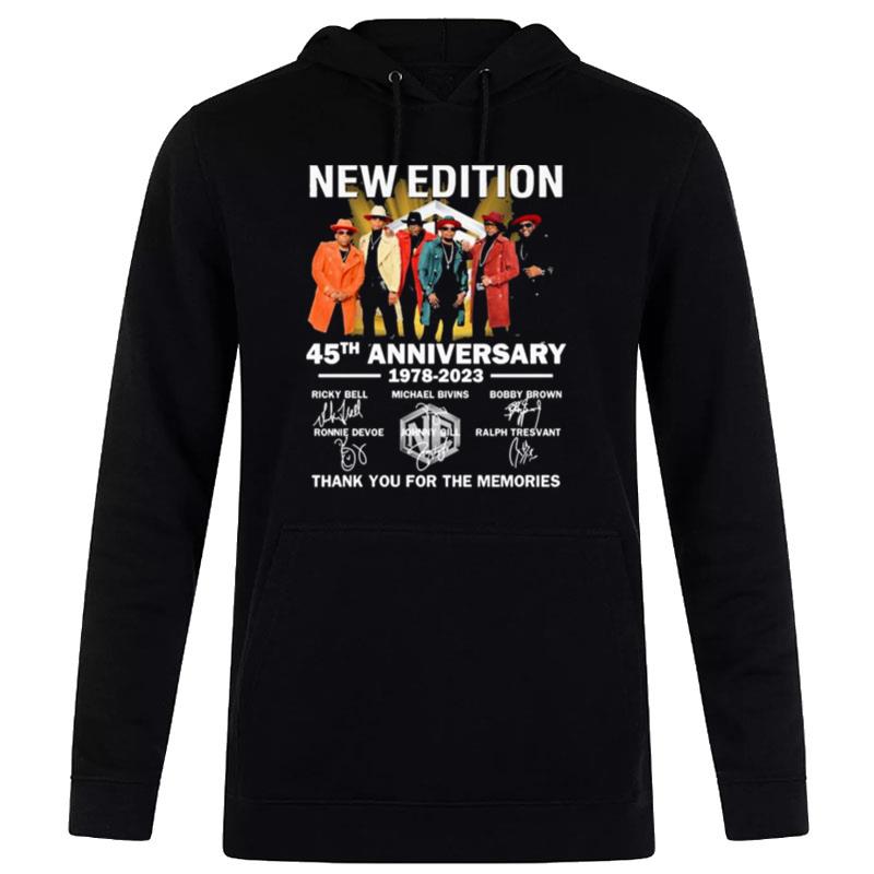 New Edition 45Th Anniversary 1978 2023 Signatures Thank You For The Memories Hoodie