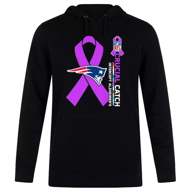 New England Patriots Nfl Crucial Catch Intercept Alzheimer'S Hoodie