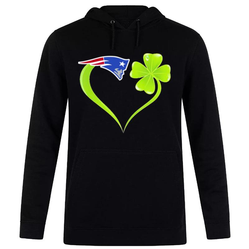 New England Patriots Shamrock Heart St Patrick'S Day Hoodie