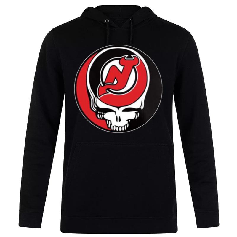 New Jersey Devils Grateful Dead Steal Your Face Hockey Nhl Hoodie