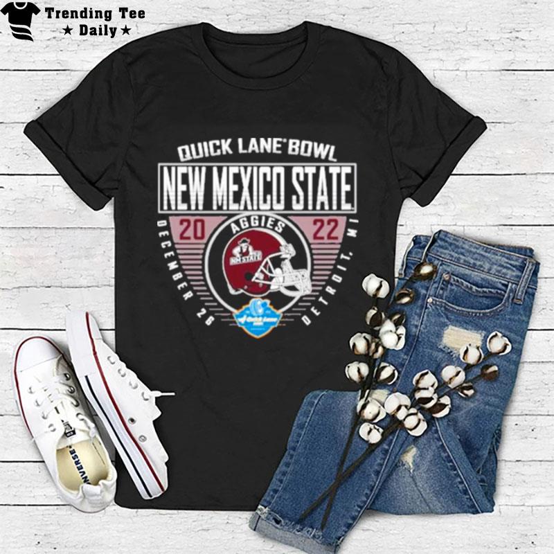 New Mexico State Aggies Helmet 2022 Quick Lane Bowl T-Shirt