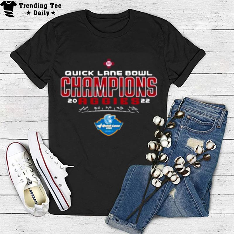 New Mexico State Ncaa 2022 Quick Lane Bowl Champions T-Shirt