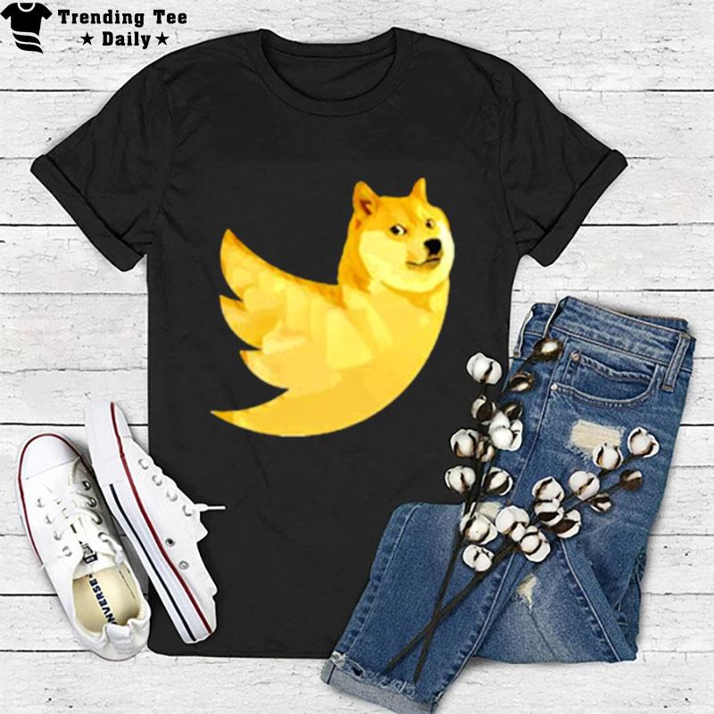 New Twitter Logo Dogecoin Elonmusk T-Shirt