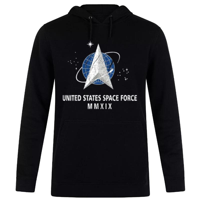 New United States Space Force Flag Distressed Hoodie