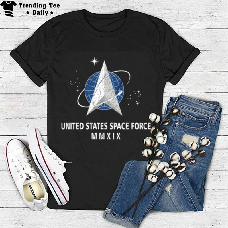 New United States Space Force Flag Distressed T-Shirt