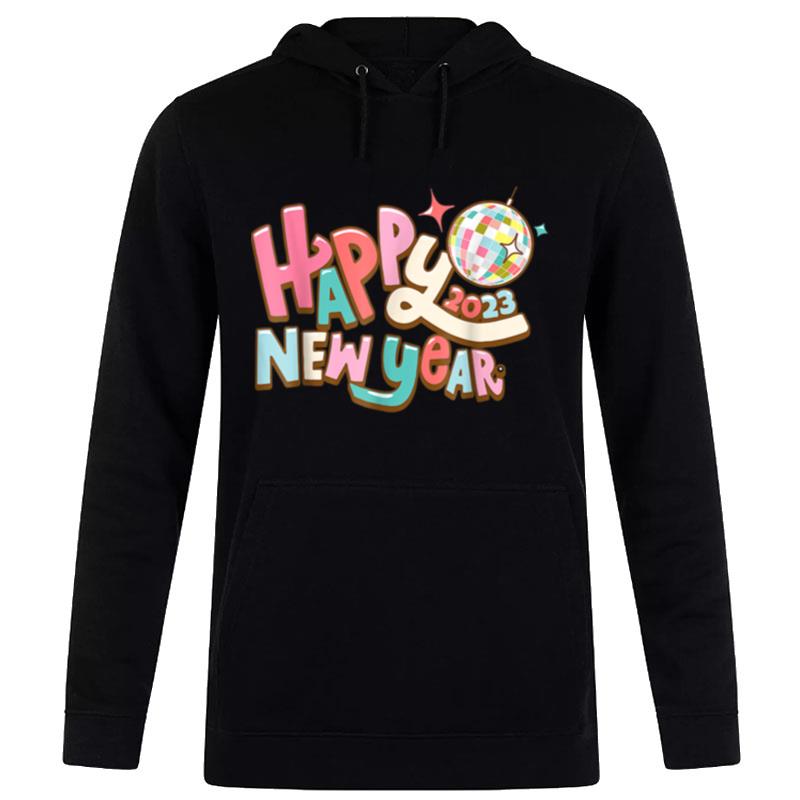 New Years Eve Party Supplies Groovy Happy New Year 2023 Hoodie