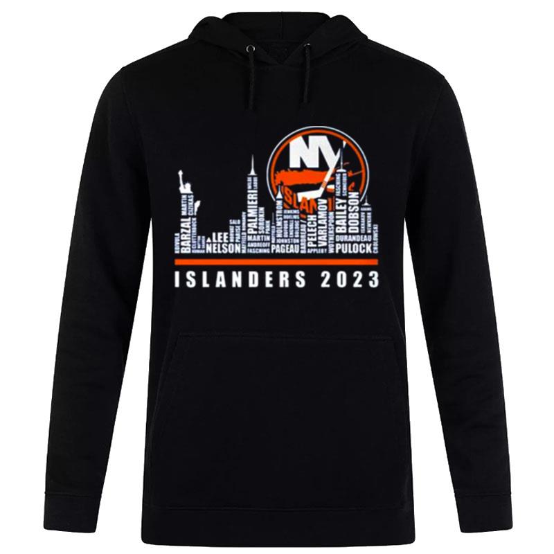 New York Islanders 2023 Season Team Players Names In City Hoodie