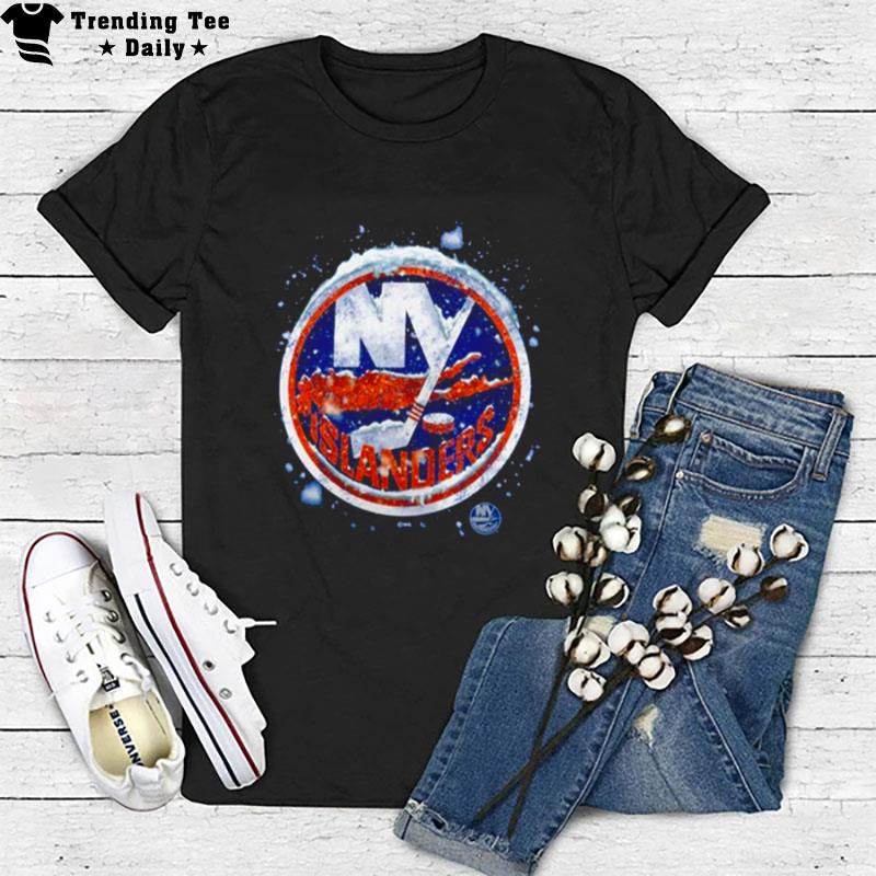 New York Islanders Snow Logo 2022 T-Shirt