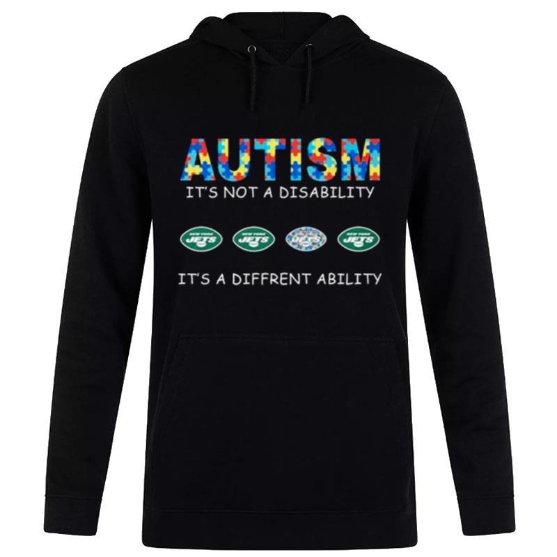 New York Jets Autism It'S Not A Disability It'S A Different Ability Hoodie
