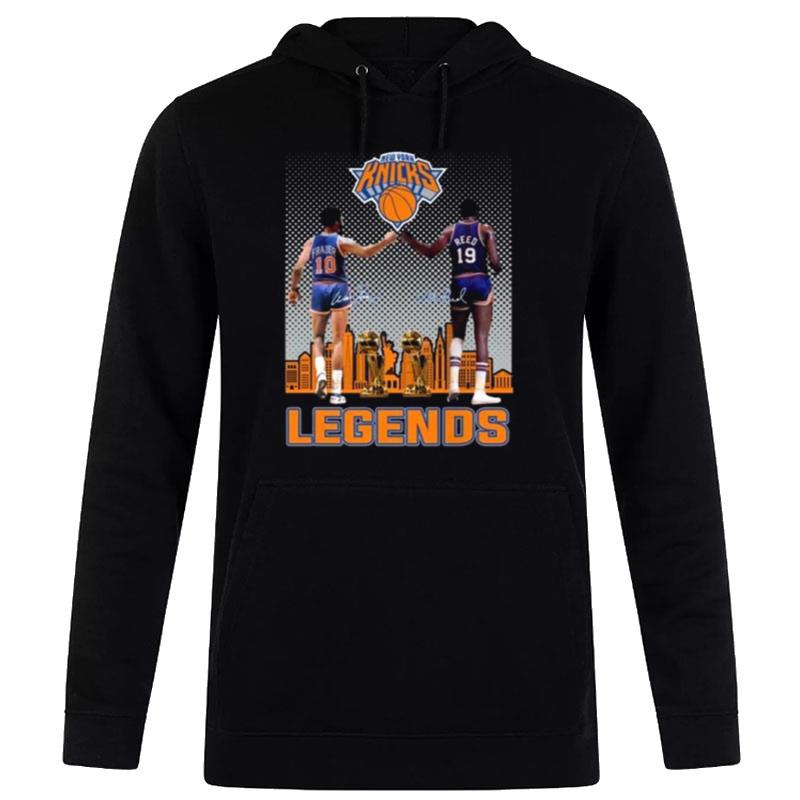 New York Knicks Walt Frazier Willis Reed Legend City Signature Hoodie