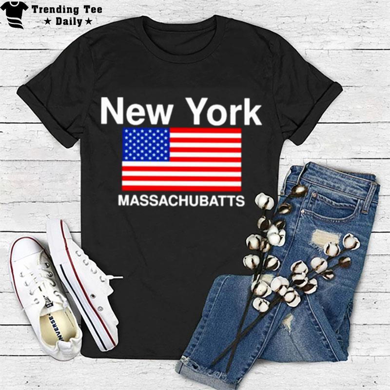 New York Massachubatts American Flag T-Shirt