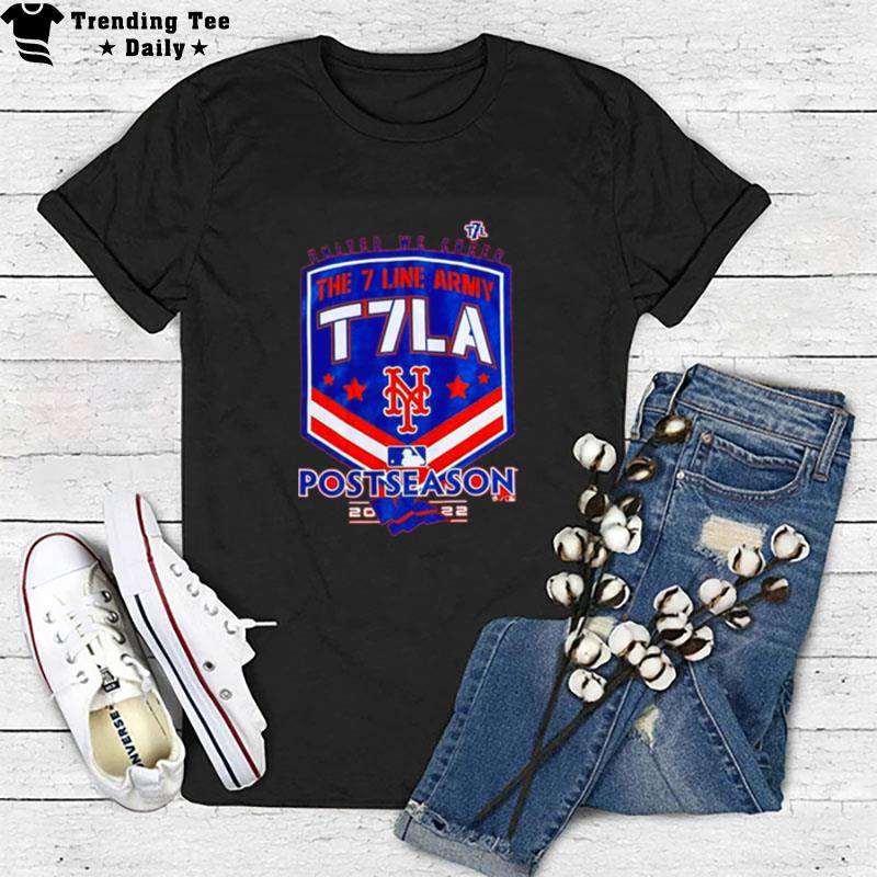 New York Mets 2022 Postseason United We Cheer The 7 Line Army T7La T-Shirt