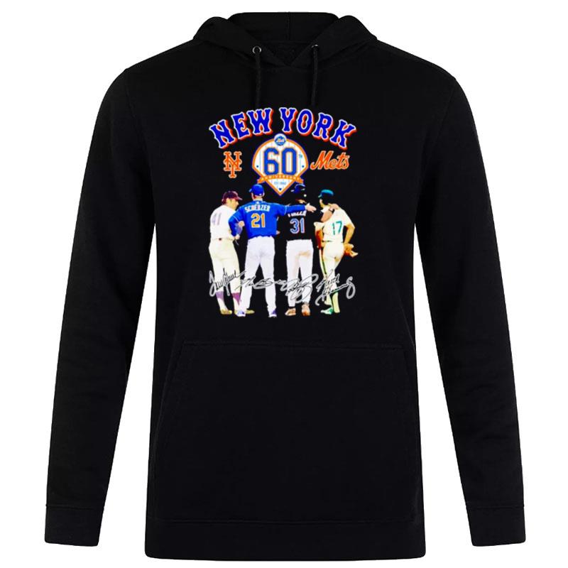 New York Metstom Seaver Max Scherzer Mike Piazza Keith Hernandez Signatures Hoodie