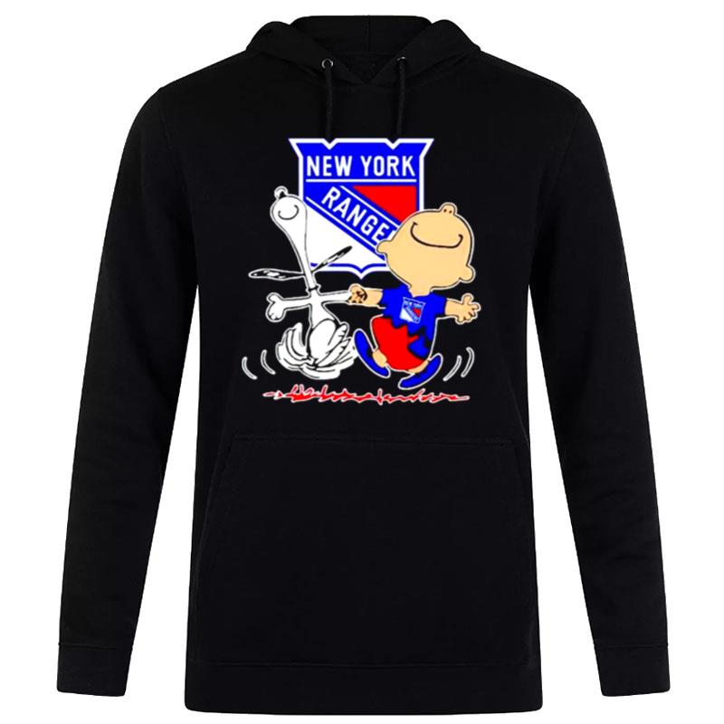 New York Rangers Snoopy And Charlie Brown Dancing Hoodie