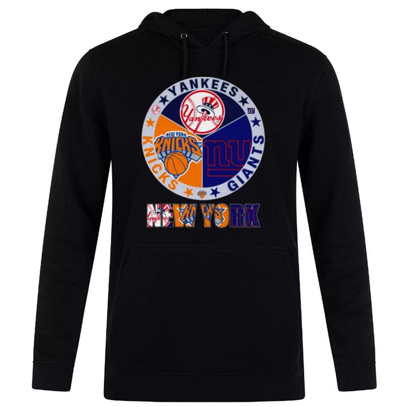 New York Sport Team Ny Yankees Ny Knicks And Ny Giants Hoodie