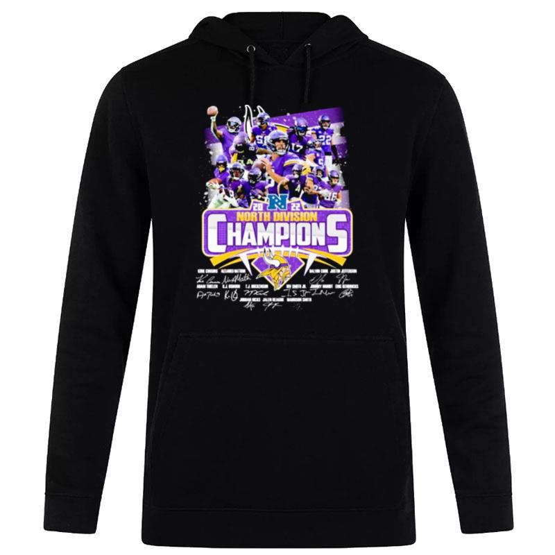 Nfc North Division 2022 Champions Minnesota Vikings Signatures Hoodie