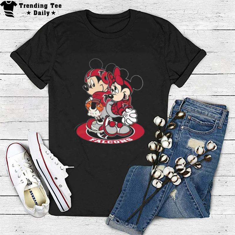Nfl Atlanta Falcons Mickey Mouse And Minnie Mouse T-Shirt