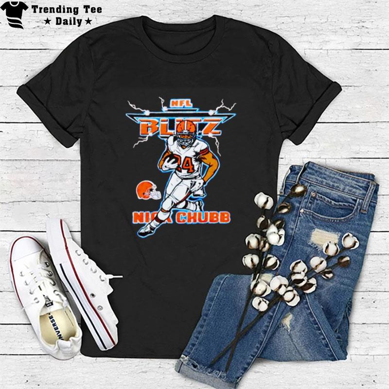 Nfl Blitz Browns Nick Chubb T-Shirt