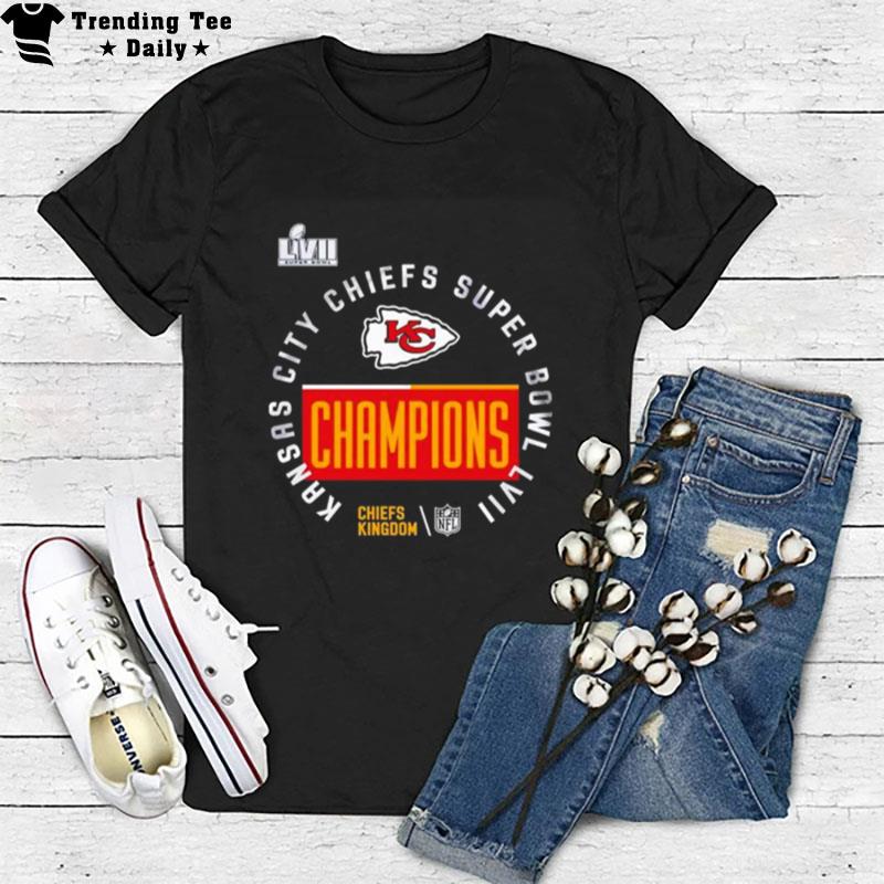 Nfl Kansas City Chiefs Win Super Bowl Lvii Champions Chiefs Kingdom T-Shirt