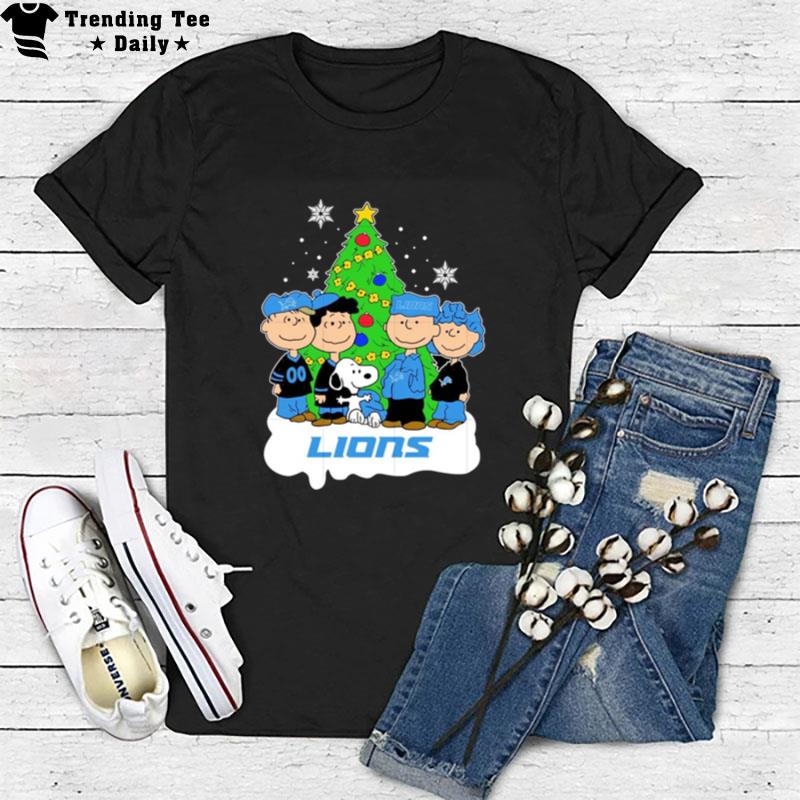 Nfl Snoopy The Peanuts Detroit Lions Christmas 2022 T-Shirt