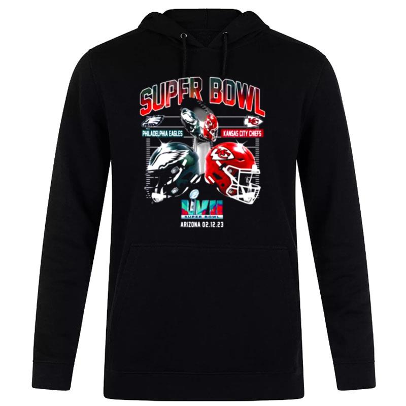 Nfl Super Bowl 2023 Between Philadelphia Eagles And Kansas City Chiefs Matchup Hoodie