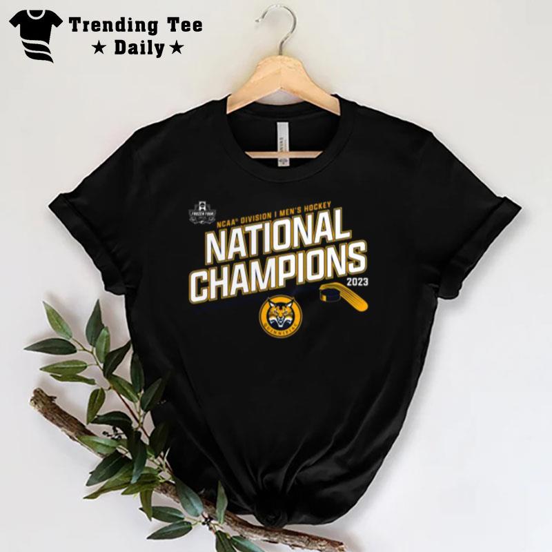 Nhl Quinnipiac Bobcats 2023 Ncaa National Champions T-Shirt