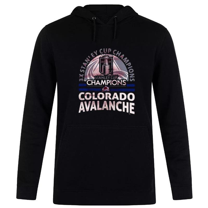 Nhl Stanley Cup Final 3X Colorado Avalanche Champions Hoodie