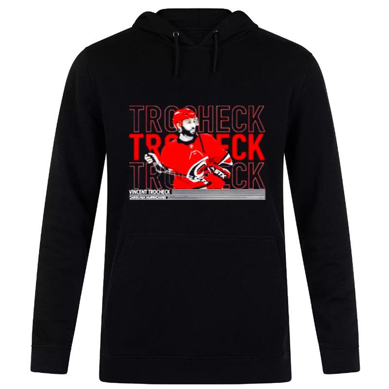 Nhl Vincent Trocheck Typography Carolina Hurricanes Hoodie