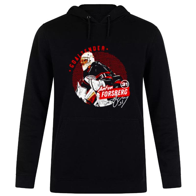 Nice Anton Forsberg Goaltender Ottawa Senators Signature Hoodie