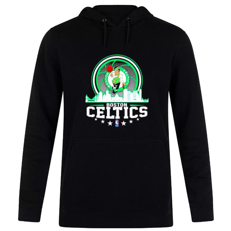 Nice Boston Celtics Nba City Skyline Hoodie