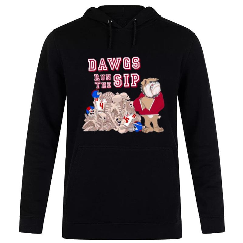 Nice Dawgs Run The Sip Georgia Bulldogs Hoodie