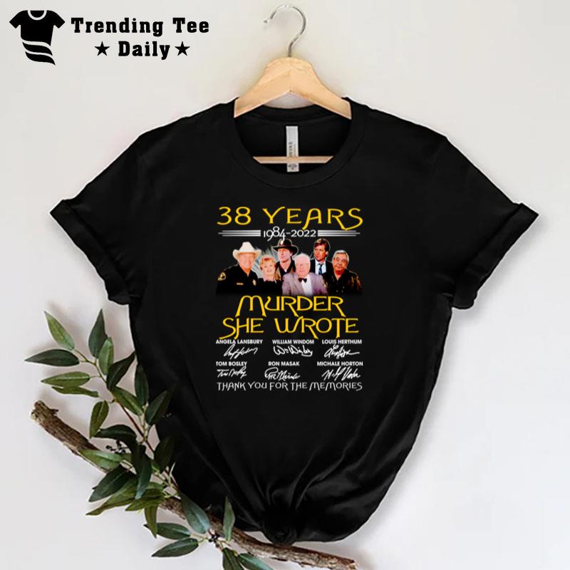 Nice Murder She Wrote 38 Years Thank You For The Memories Signatures T-Shirt