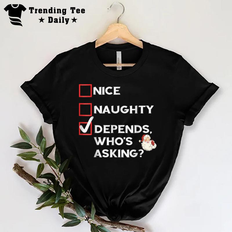 Nice Naughty Christmas List Adult Men Women Kid Family Funny T-Shirt